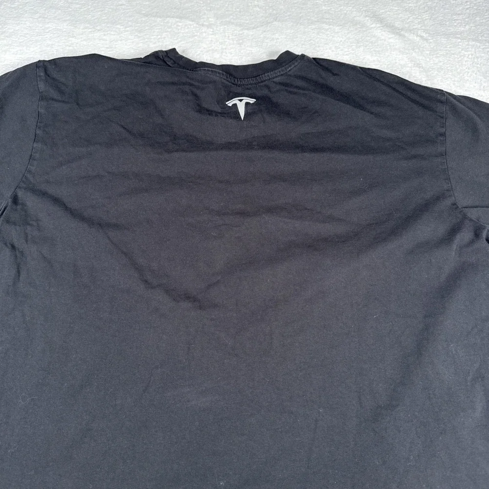 Tesla Reflective Large T-Shirt Elon Musk Black Cotton Short Sleeve Mens Egypt